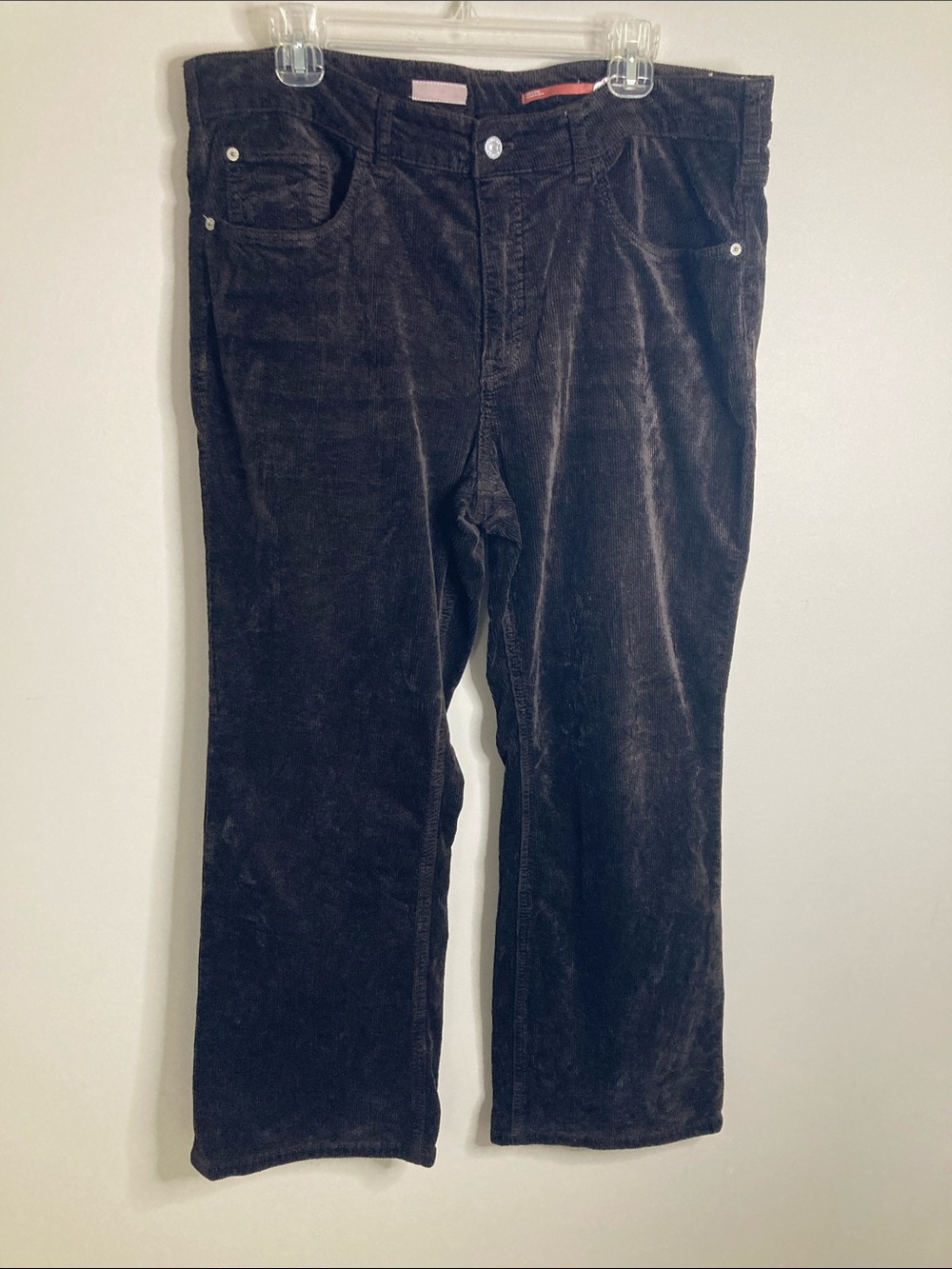 Pilcro Wide-Leg Corduroy Pants in Dark Brown